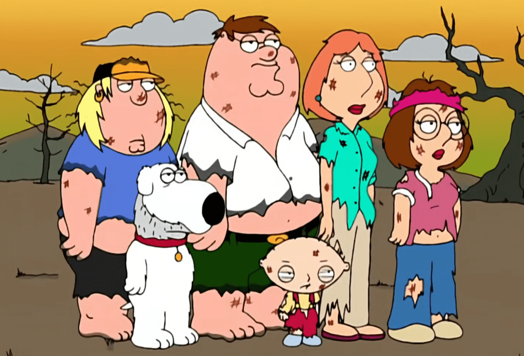 The Y2K episode of Family Guy came out in 1999. It's 4 years younger than Chrono Trigger. Can you believe that? I actually opened up Plex and grabbed this specific screenshot. I was thinking 'I want everyone and Randy Newman' because that scene is kinda iconic, right? Well turns out only Lois and like half of Peter are ever on screen with Randy. So I just went with the family being annoyed instead.
If you read this far, my next longform article is Final Fantasy XII almost assuredly. I have a ton of work done on X-2 but I did the simultaneous playthrough gimmick again and it wore me out. I'll get back there eventually though...